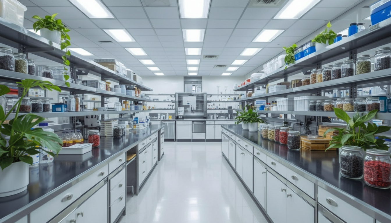 커피 연구소에서 실험하는 모습